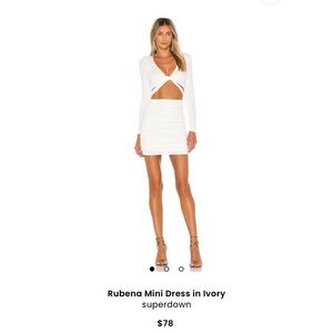 Superdown Rubena Mini Dress extra small revolve women’s long sleeve super down